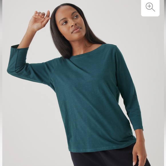 Pact Relaxed slub boatneck in celestrial - Picture 2 of 4